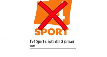 TV4 Sport släcks den 3 januari